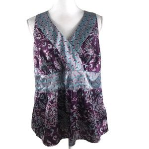 *Lane Bryant Size 16 Satin Blouse V-Neck Sleevless